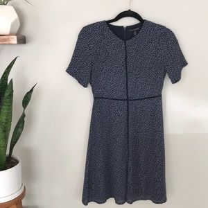 NWOT Banana Republic navy blue & white dress
